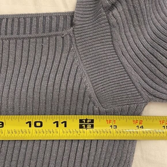 House of Harlow 1960 Dune Blue Rib Knit Sweater Dress Womens Size Medium NEW - Picture 6 of 11